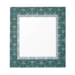 Elegant Dark Green Edwardian Damask Scratch Pads