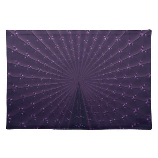 Elegant Dark Purple Fractal Placemat Zazzle