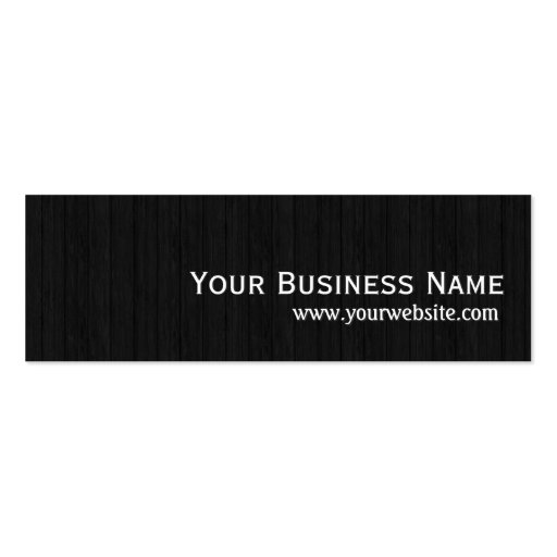 Elegant Dark Wood Texture Mini Business Card