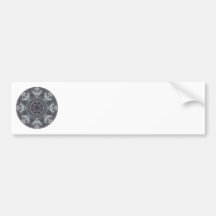 Elegant Decorative Round Pattern. Custom Bumper Sticker