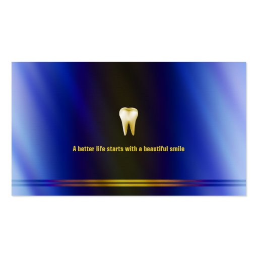 Elegant Dental Business Card (back side)