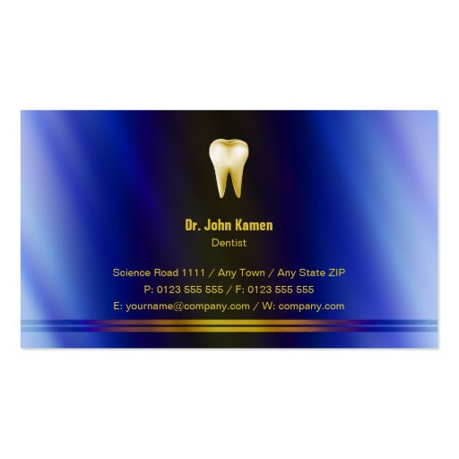 Elegant Dental Business Card (front side)
