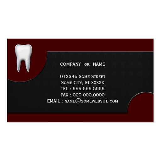 Elegant dentistry dentist dental business card (back side)