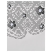 elegant diamond damask black white full color flyer