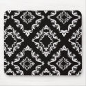 elegant diamond damask black white