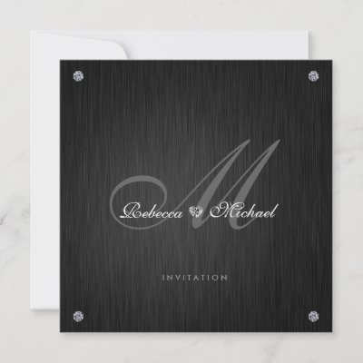 Elegant Diamond Themed Wedding Invitation by AV Designs