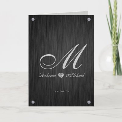 Elegant Diamond Themed Wedding Invitations Greeting Cards by AV Designs