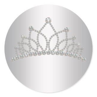 Elegant Diamond Tiara Princess Sticker