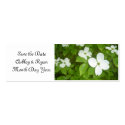 Elegant Dogwood Save the Date business cards