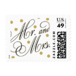 Elegant Dots Gold Mr. + Mrs. Stamp