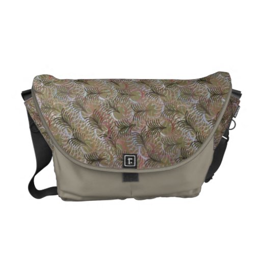 Elegant Earth Tone Neutral Floral Abstract Bag Courier Bags