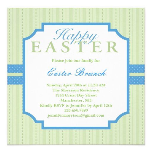 Elegant Easter Invitation (front side)
