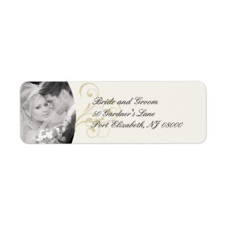 Elegant Ecru Victorian Return Address Labels label