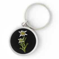 Elegant Edelweiss Flowers Key Chain