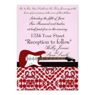 Elegant Electric Guitar Wedding Invitation