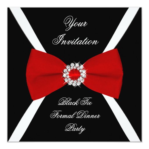 white tie invitation