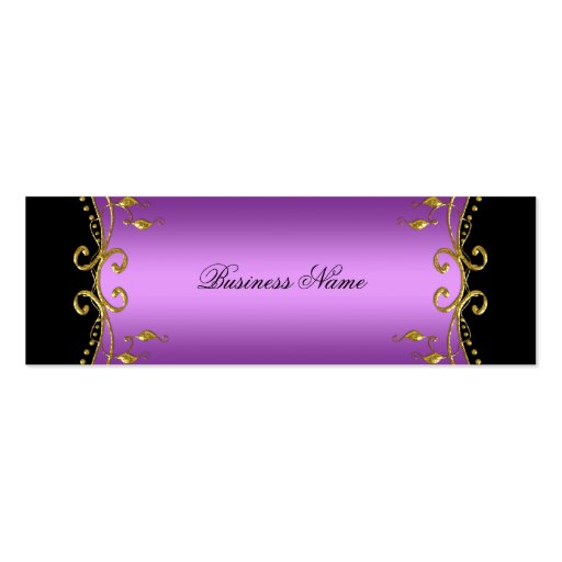 Elegant Elite Classy Purple Black Gold Business Card Templates (front side)