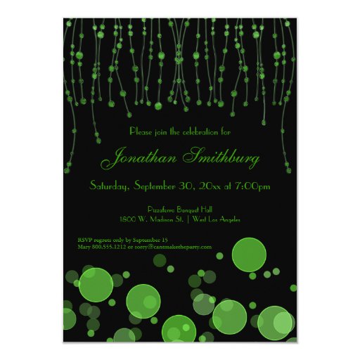 Elegant Emerald Green Birthday Party Invite Zazzle