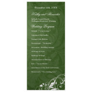 Elegant Emerald Green Wedding Program invitation