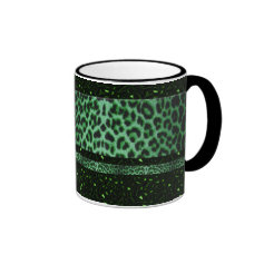 Elegant Emerald Leopard Custom Mug