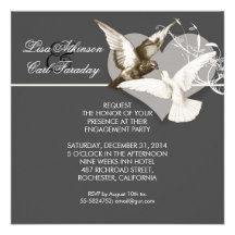 elegant engagement party custom invitation