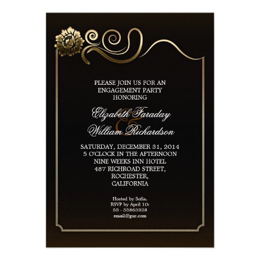 elegant engagement party invitation