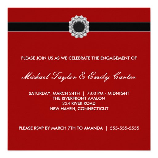Elegant Engagement Party Invitations