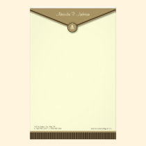 Elegant Envelope (mocha) Monogram Stationery stationery