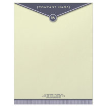 Elegant Envelope (periwinkle) Monogram Letterhead