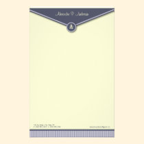 Elegant Envelope (periwinkle) Monogram Stationery stationery