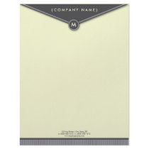 Elegant Envelope (slate) Monogram Letterhead by BeezKneez Elegant Envelope (slate) Monogram Letterhead