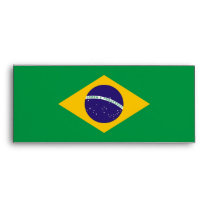 Elegant Envelope with Flag of Brazil