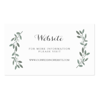 website insert card eucalyptus elegant cards business zazzle