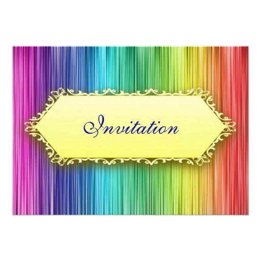 Elegant Events Rainbow Curtain Invitation