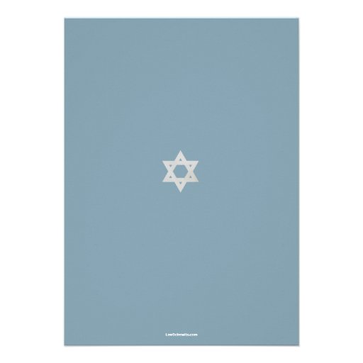 Elegant Fabric Bar Mitzvah Invitation in Blue