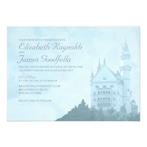 Elegant Fairytale Castle Wedding Invitations