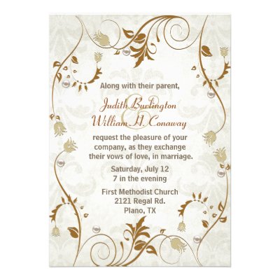 Elegant Fall Wedding Invitation