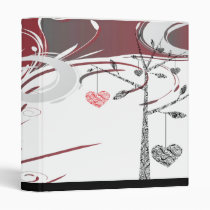 vector, illustration, abstract, digital art, doonidesigns, dooni designs, cool, business, photo, retro, school, abstract art, photo album, pretty, tree, heart, swirl, family, family tree, geneology, roots, elegant, black, white, red, family records, family ties, family history, relatives, artsy, art, nature, Binder with custom graphic design