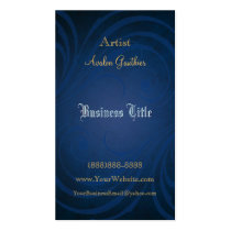 Elegant Fashionista Blue Swirl Business Cards