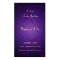 Elegant Fashionista Purple Swirl Business Cards