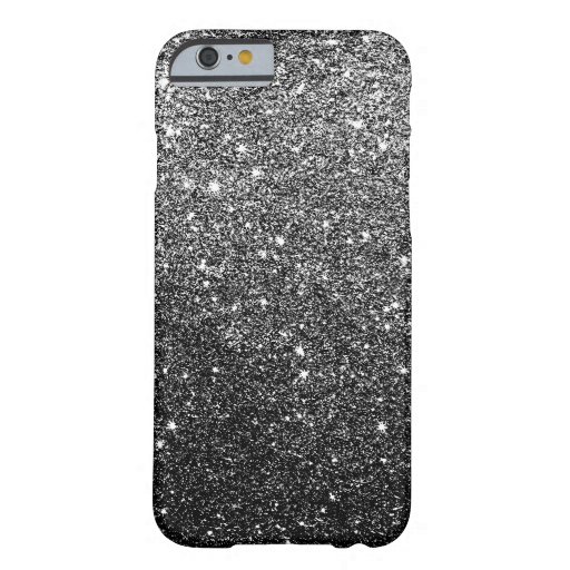 Elegant Faux Black Glitter iPhone 6 case Zazzle