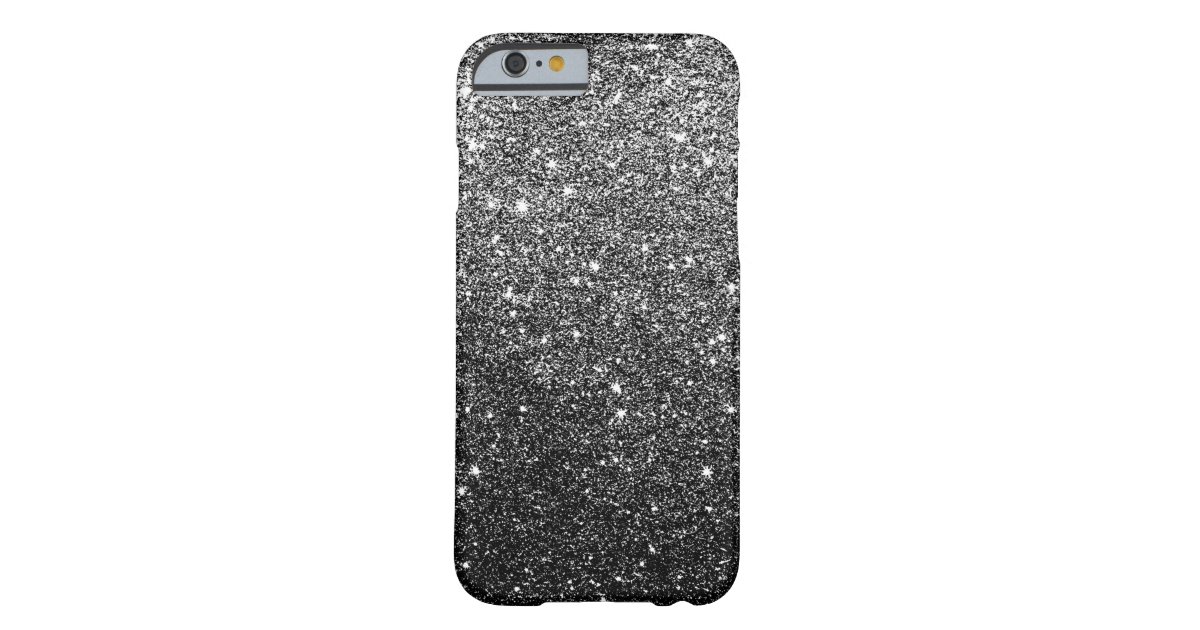 Elegant Faux Black Glitter iPhone 6 case Zazzle