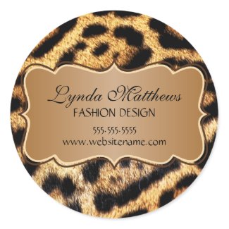Elegant Faux Leopard Fur Stickers sticker