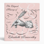 Elegant & Feminine Woman Writer's Notebook Vinyl Binders