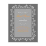 Elegant Filigree Bridal Shower Party Invitation 2