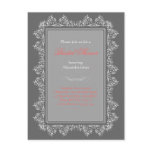 Elegant Filigree Bridal Shower Party Invitation 4