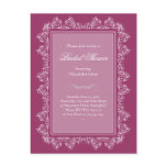 Elegant Filigree Bridal Shower Party Invitation 5