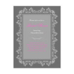 Elegant Filigree Bridal Shower Party Invitation 6