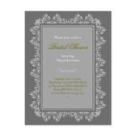 Elegant Filigree Bridal Shower Party Invitation 8