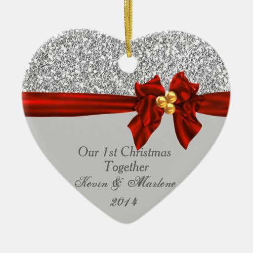 elegant first christmas together ornament bling zazzle elegant first christmas together ornament bling zazzle
